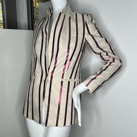 Day Birger et Mikkelsen Sz 36 / US 4 Linen Cotton Fitted Blazer New with Tags - Picture 5 of 11